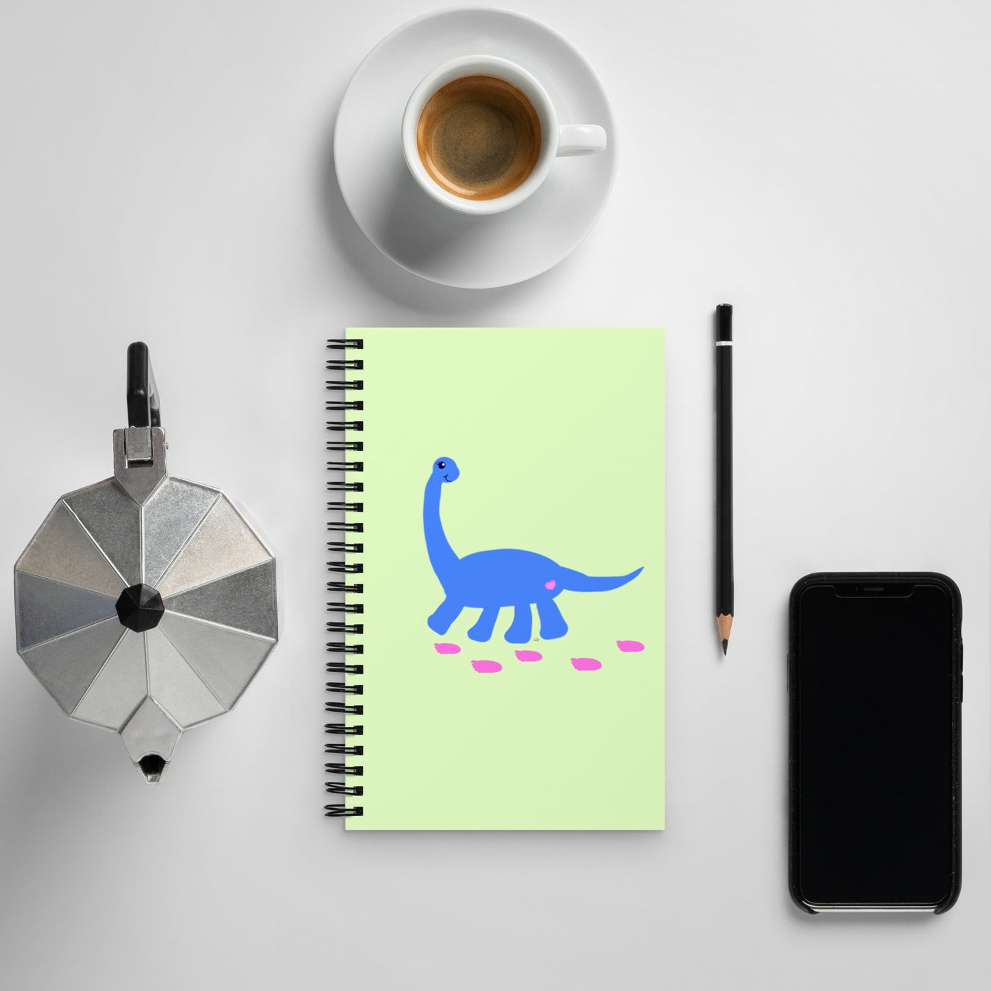 Sweet Dino Blueberry Spiral Notebook