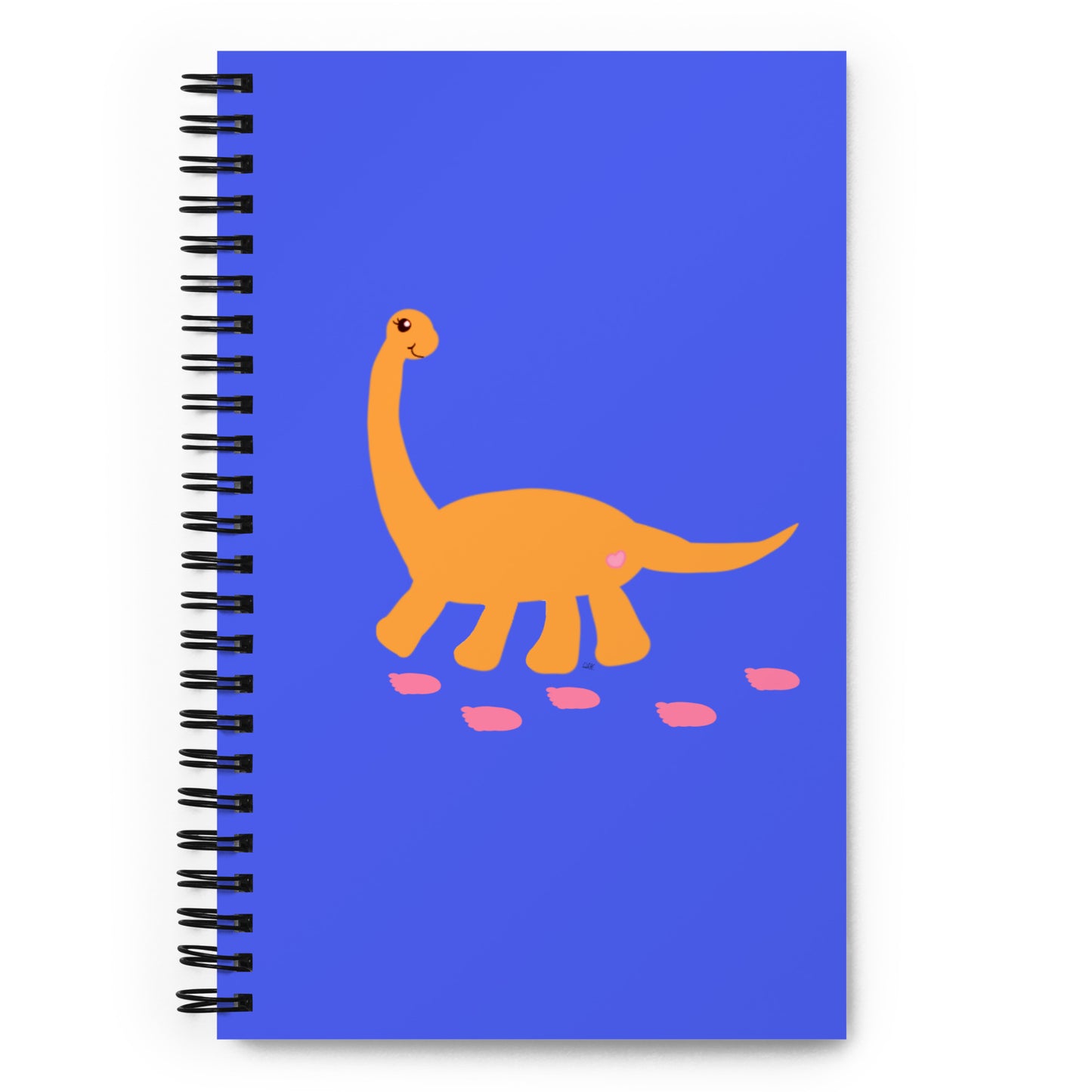 Sweet Dino Tangerine Sea Spiral Notebook