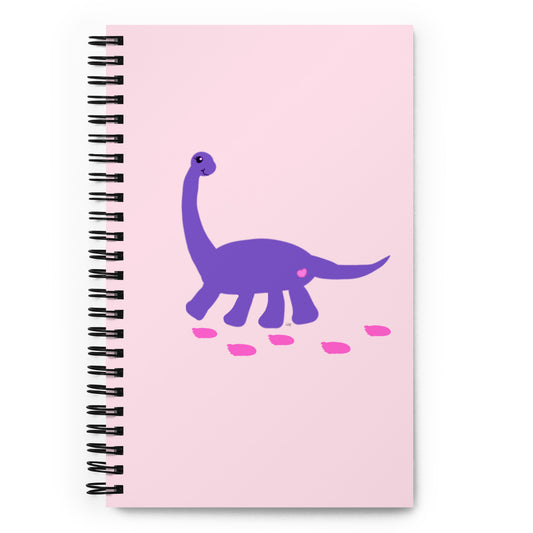 Sweet Dino Grape and Peach Spiral Notebook