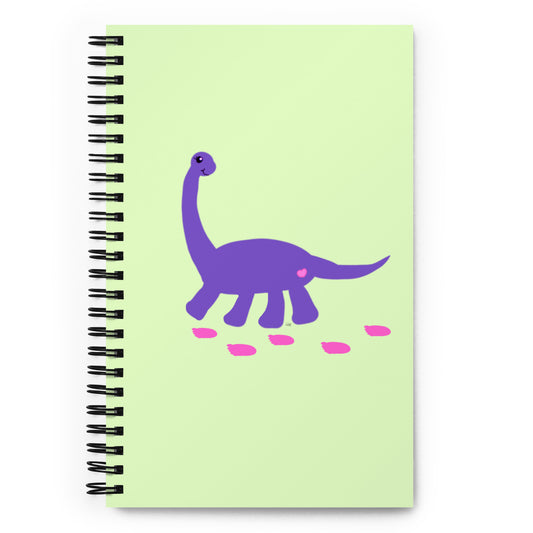 Sweet Dino Grape and Lime Spiral Notebook